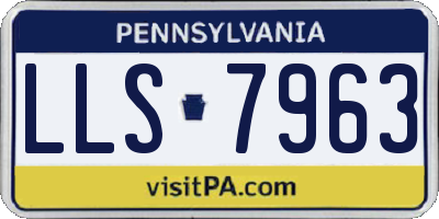 PA license plate LLS7963