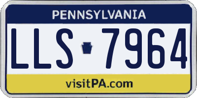 PA license plate LLS7964