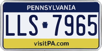 PA license plate LLS7965