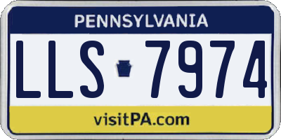 PA license plate LLS7974
