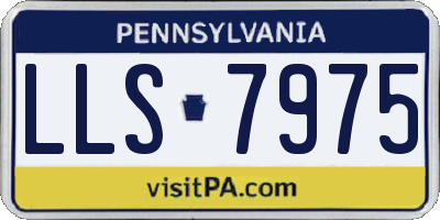 PA license plate LLS7975