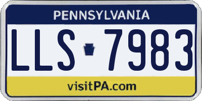 PA license plate LLS7983