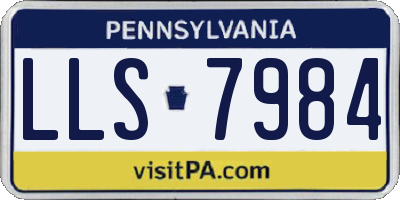 PA license plate LLS7984