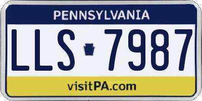 PA license plate LLS7987