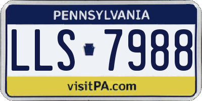 PA license plate LLS7988