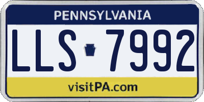 PA license plate LLS7992