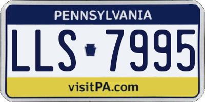 PA license plate LLS7995
