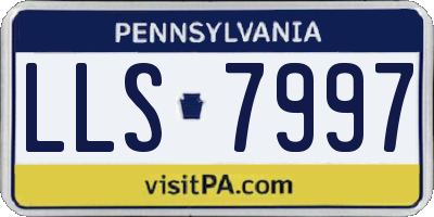 PA license plate LLS7997