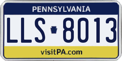 PA license plate LLS8013