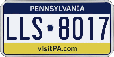 PA license plate LLS8017