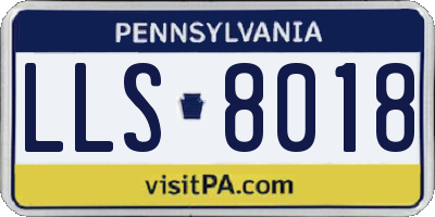 PA license plate LLS8018