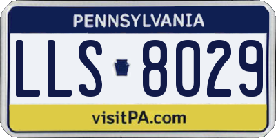 PA license plate LLS8029