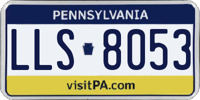 PA license plate LLS8053