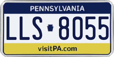 PA license plate LLS8055