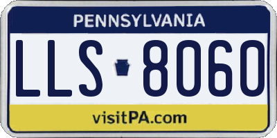 PA license plate LLS8060