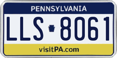 PA license plate LLS8061