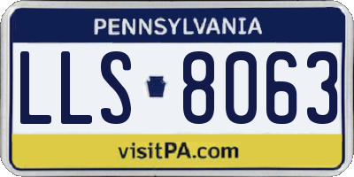 PA license plate LLS8063