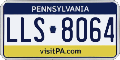 PA license plate LLS8064