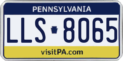 PA license plate LLS8065