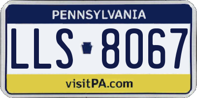 PA license plate LLS8067