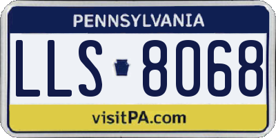 PA license plate LLS8068