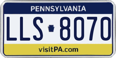 PA license plate LLS8070