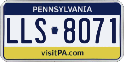 PA license plate LLS8071