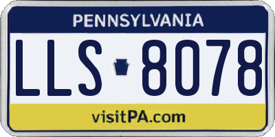 PA license plate LLS8078