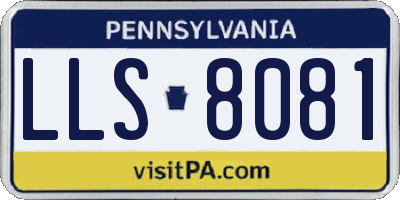 PA license plate LLS8081