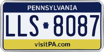 PA license plate LLS8087