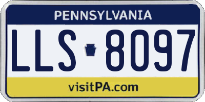 PA license plate LLS8097