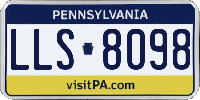 PA license plate LLS8098