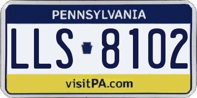 PA license plate LLS8102