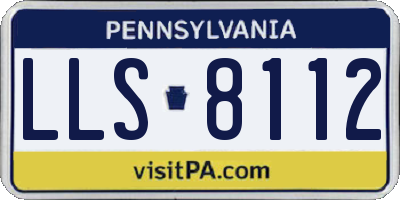 PA license plate LLS8112