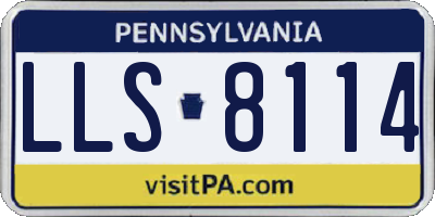 PA license plate LLS8114