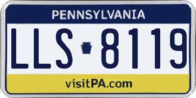 PA license plate LLS8119