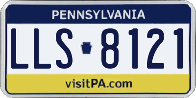 PA license plate LLS8121