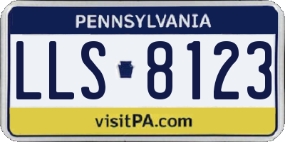 PA license plate LLS8123