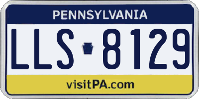PA license plate LLS8129
