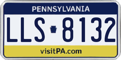 PA license plate LLS8132