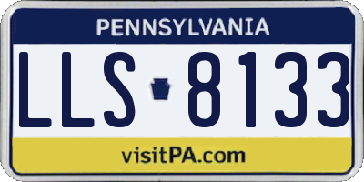 PA license plate LLS8133