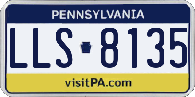 PA license plate LLS8135