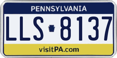 PA license plate LLS8137