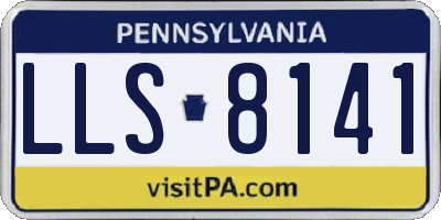 PA license plate LLS8141
