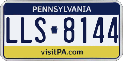 PA license plate LLS8144