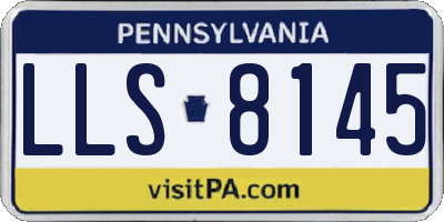 PA license plate LLS8145