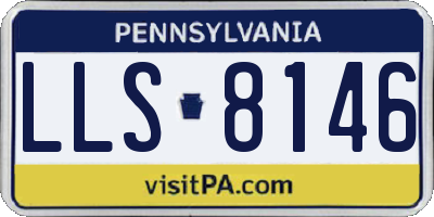 PA license plate LLS8146