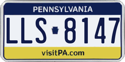 PA license plate LLS8147