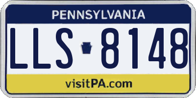 PA license plate LLS8148