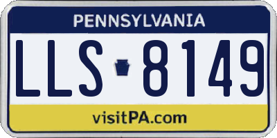 PA license plate LLS8149